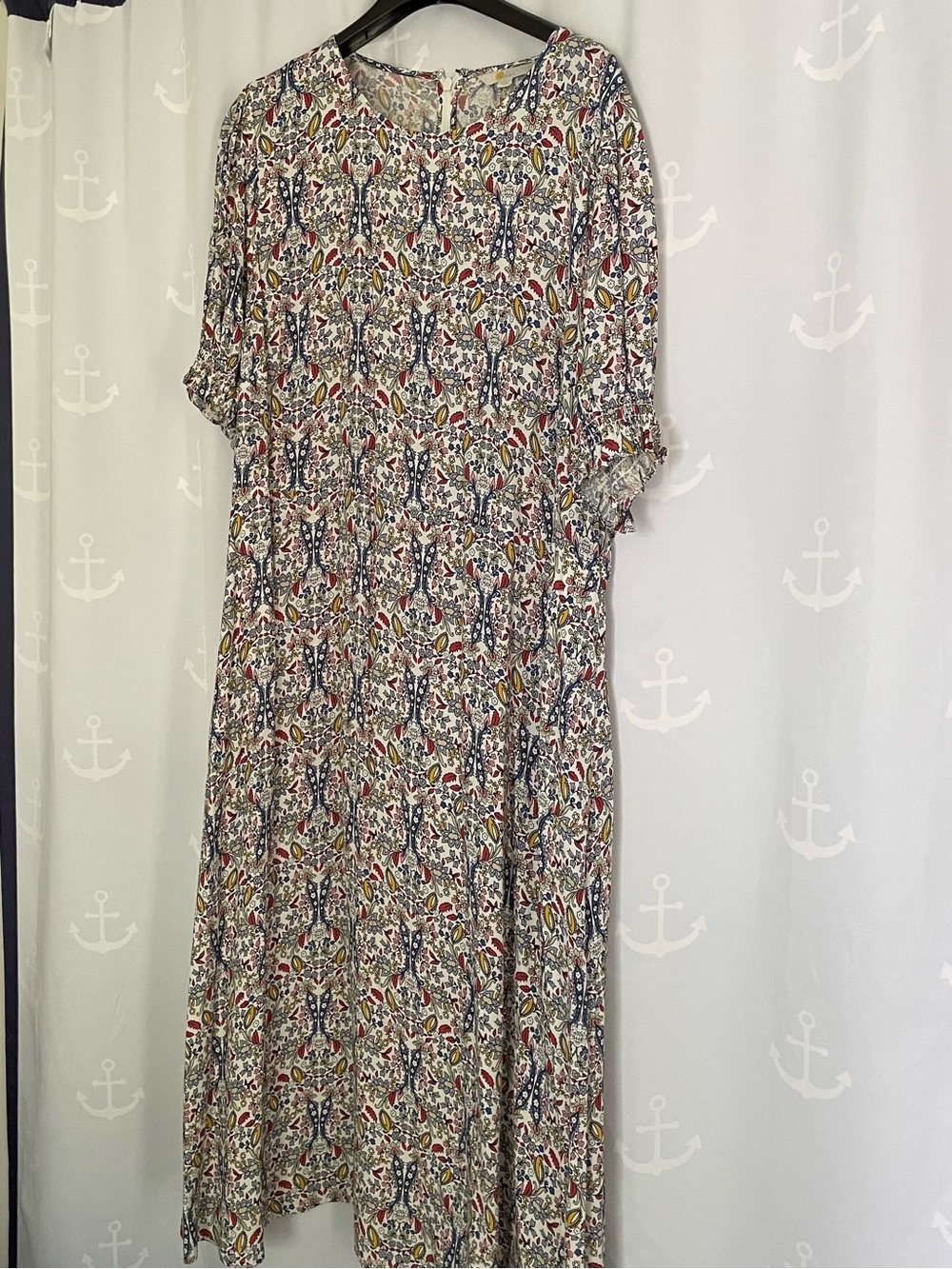Boden Printed Floral Midi Dress in Multicolor